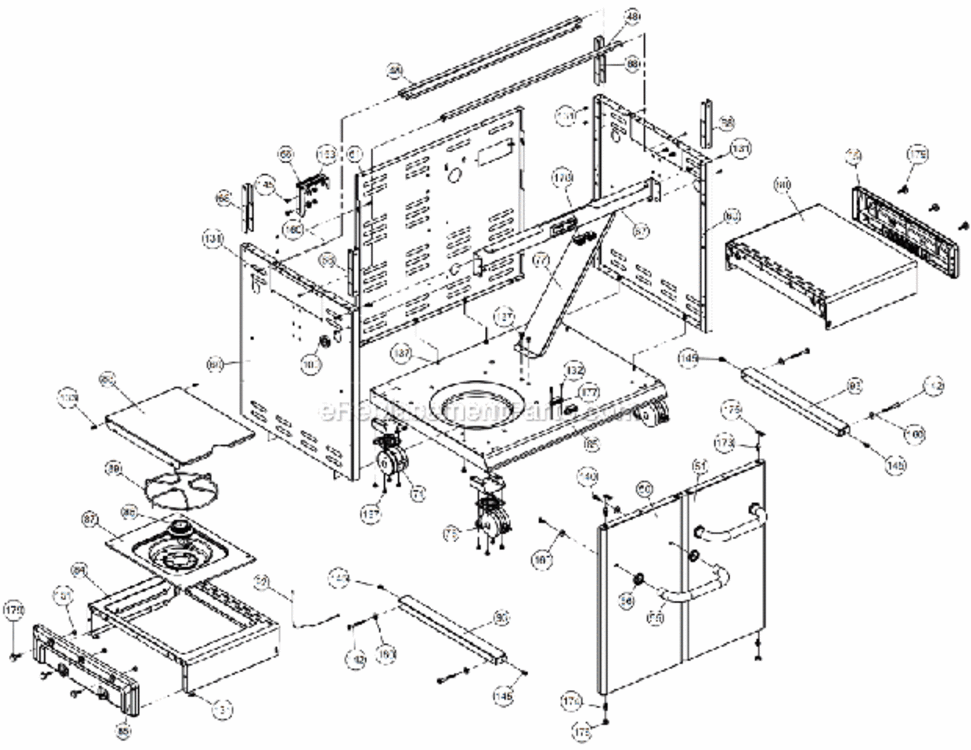 Page B Diagram and Parts List for 9221-54  Broil King Grill